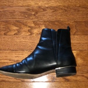 Zara collection, black leather Chelsea boots
